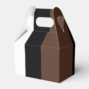 Braune, schwarz-weiße Streifen Geschenkschachtel