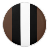 Braune, schwarz-weiße Streifen Keramikknauf (Vorderseite)