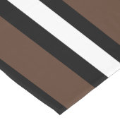 Braune, schwarz-weiße Streifen Kurzer Tischläufer (Ecke)