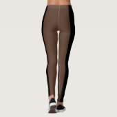 Braune, schwarz-weiße Streifen Leggings (Rückseite)