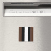 Braune, schwarz-weiße Streifen Magnet (In Situ (Geschirrspüler))