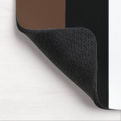 Braune, schwarz-weiße Streifen Mousepad (Ecke)