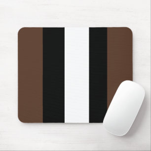 Braune, schwarz-weiße Streifen Mousepad