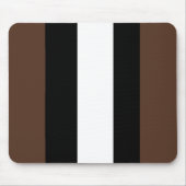 Braune, schwarz-weiße Streifen Mousepad (Vorne)