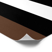 Braune, schwarz-weiße Streifen Poster (Ecke)