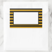 Braune, schwarz-weiße Streifen Rechteckiger Aufkleber (Tasche)