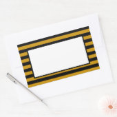 Braune, schwarz-weiße Streifen Rechteckiger Aufkleber (Umschlag)