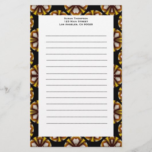 braune schwarze Kreise Briefpapier (Vorderseite)