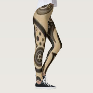 braune schwarze Paisley-Leggings Leggings