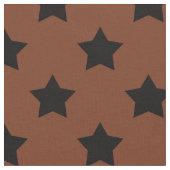 braune schwarze Sterne Muster dekorativ Textil Stoff (Nahaufnahme)