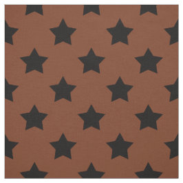 braune schwarze Sterne Muster dekorativ Textil Stoff