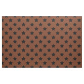 braune schwarze Sterne Muster dekorativ Textil Stoff (Fat Quarter (45,7 x 55,9 cm))
