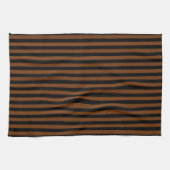 Braune schwarze Streifen Nahtloses Muster Geschirrtuch (Horizontal)