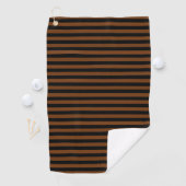 Braune schwarze Streifen Nahtloses Muster Golfhandtuch (Insitu)