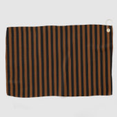 Braune schwarze Streifen Nahtloses Muster Golfhandtuch (Horizontal)
