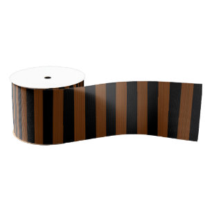 Braune schwarze Streifen Nahtloses Muster Ripsband