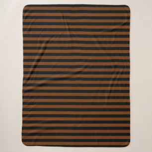 Braune schwarze Streifen Nahtloses Muster Sherpadecke