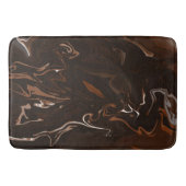 Braune, schwarze und graue Wirbel Badematte (Vorderseite)