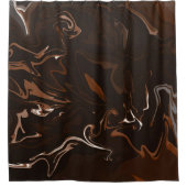 Braune, schwarze und graue Wirbel Duschvorhang (Vorderseite)