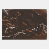 Braune, schwarze und graue Wirbel Geschenkpapier Set (Vorderseite)