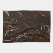 Braune, schwarze und graue Wirbel Geschirrtuch (Horizontal)