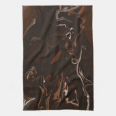 Braune, schwarze und graue Wirbel Geschirrtuch (Vertikal)