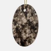 Braune Sechsecke. Keramik Ornament (Links)