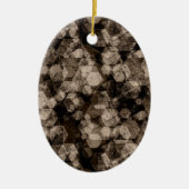 Braune Sechsecke. Keramik Ornament (Vorne)