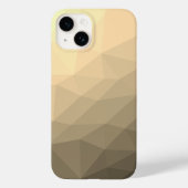 Braune Sepie Gradient Geometrisches Mesh Muster Case-Mate iPhone Hülle (Rückseite)
