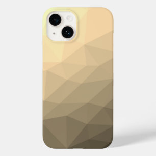 Braune Sepie Gradient Geometrisches Mesh Muster Case-Mate iPhone 14 Hülle