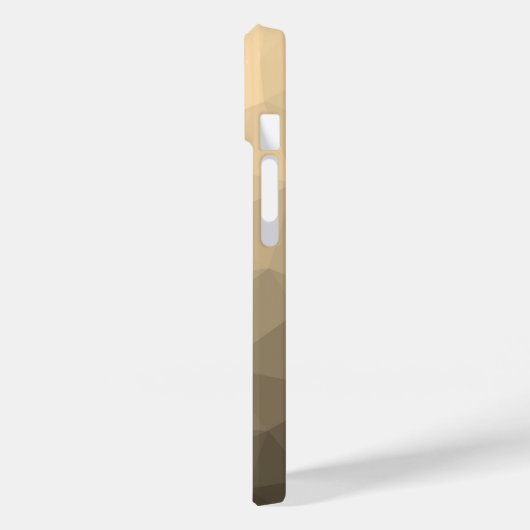 Braune Sepie Gradient Geometrisches Mesh Muster Case-Mate iPhone Hülle (Rückseite / Links)