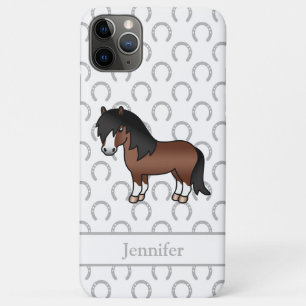 Braune Shetlandpony-Süße-Cartoon-Illustration Case-Mate iPhone Hülle
