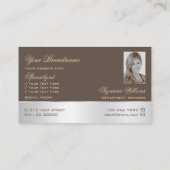 Braune Silber Dekoration Rose Blume mit Logos und  Visitenkarte (Rückseite)