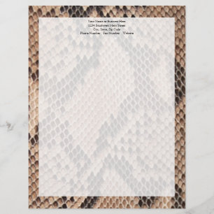 Braune Snakeskin Briefbogen