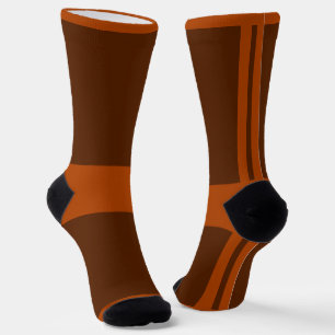 Braune Socken mit Muster