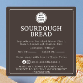 Braune Sourdough-Zutat Cottage Law Aufkleber