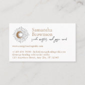 Braune Spirituelle Energie Heilung Sonnenmond Visitenkarte (Rückseite)