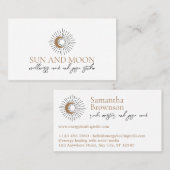 Braune Spirituelle Energie Heilung Sonnenmond Visitenkarte (Vorne/Hinten)