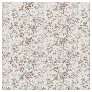 Braune Stadt mit Rose und winterenden Weinreben Stoff