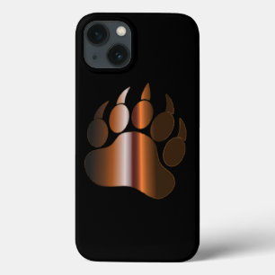 BRAUNE STAHL-BÄRENPFAOTE AUF SCHWARZ Case-Mate iPhone HÜLLE