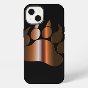 BRAUNE STAHL-BÄRENPFAOTE AUF SCHWARZ iPhone HÜLLE