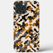 Braune Steinkohle Diagonale Camouflage mit Contour Case-Mate iPhone Hülle (Rückseite)