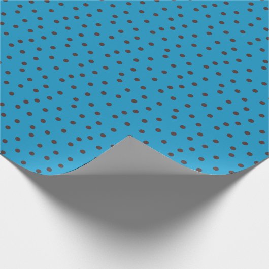 Braune Stilelemente auf blauem Papier Geschenkpapier (Ecke)