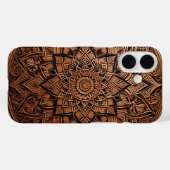 Braune stilvolle Mandala-Handyhülle Case-Mate iPhone Hülle (Rückseite (Horizontal))