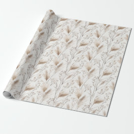 Braune Strandgras-Tan-Creme Geschenkpapier