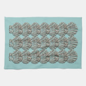 Braune Strandküche des Aqua Küchentuch (Horizontal)