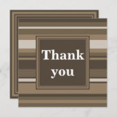 Braune Streifen danke Karte (Vorne/Hinten)