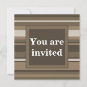 braune Streifen - Einladung (Vorderseite)