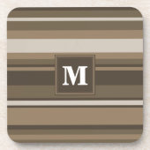 Braune Streifen Getränkeuntersetzer (Vorderseite)