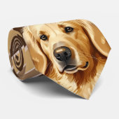 Braune Streifen Golden Retriever Labrador Neck Tie Krawatte (Gerollt)